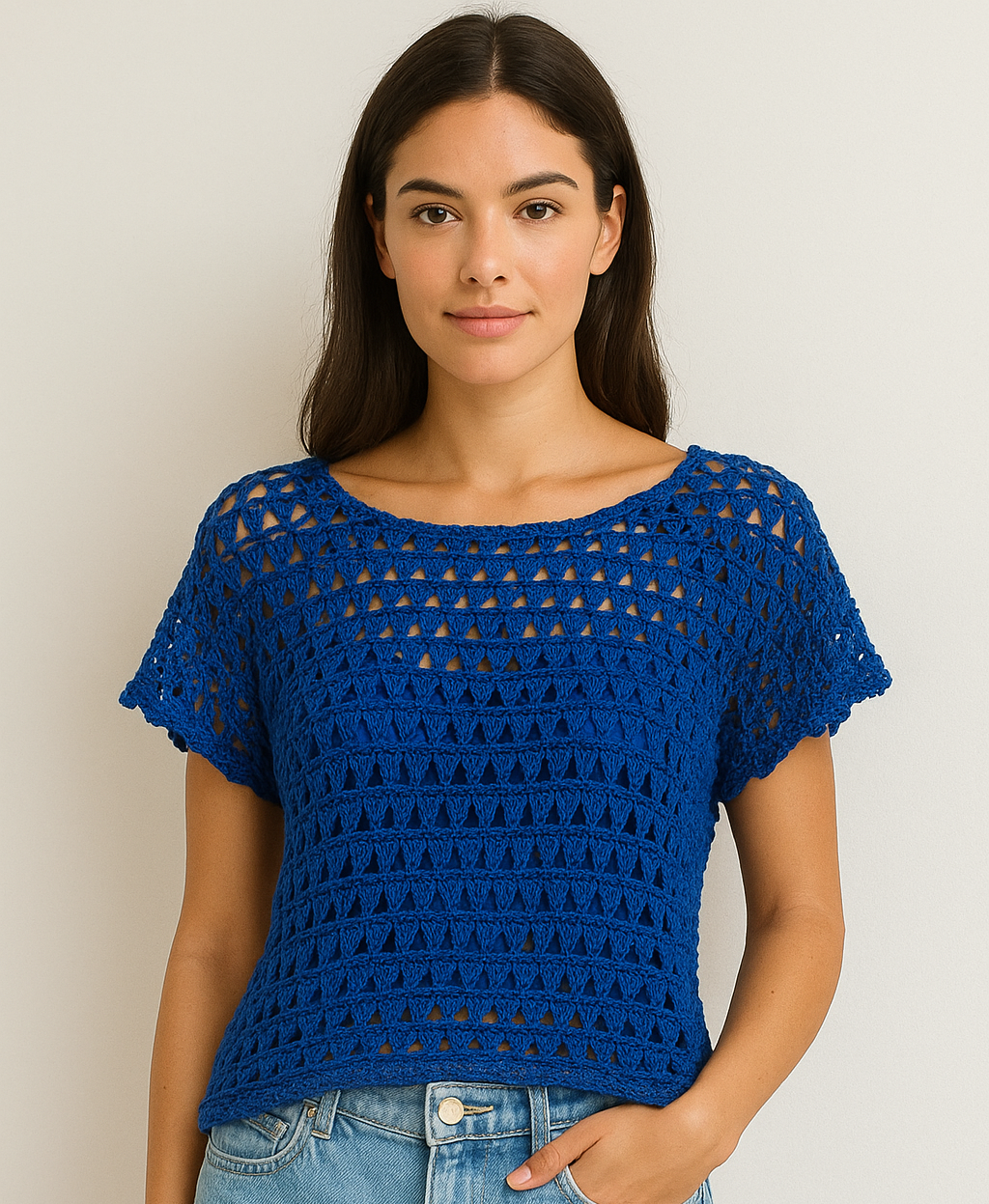 Sapphire Shore Crochet Top